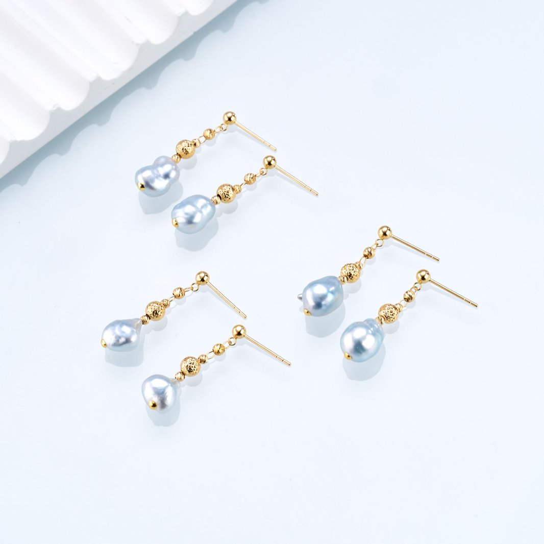 蓝血KeShi耳钉 18K金（原创设计）多样性发一  2706H00DY