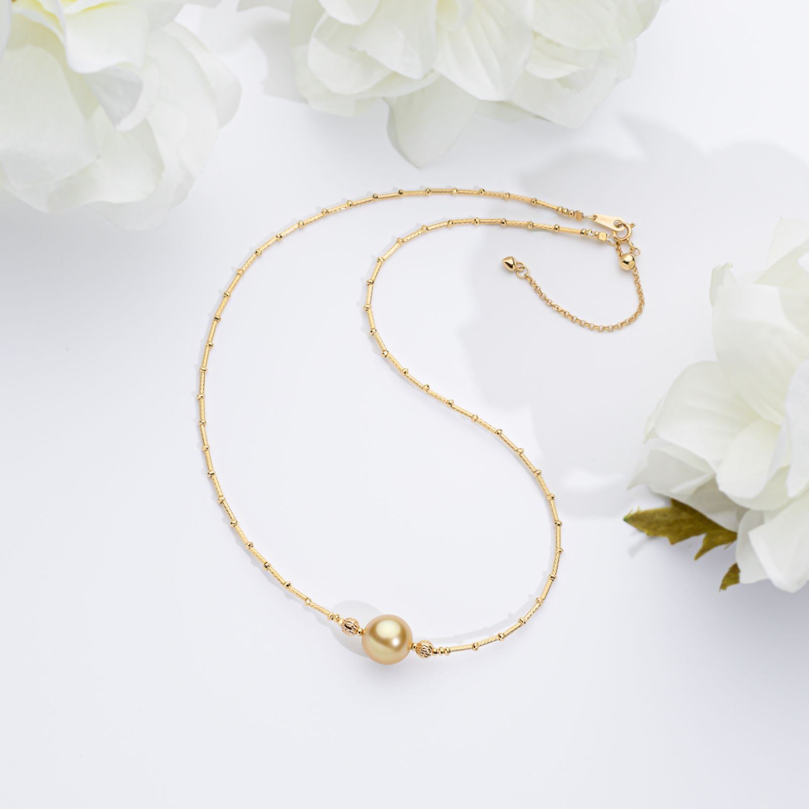 “鎏金”海水南洋金珍珠项链11-12mm 2660H00DY