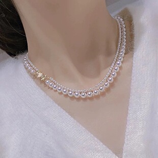 “欧若拉”极光双层珍珠项链3-6mm 2700H00DY