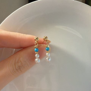 绿松 珍珠耳饰3-5mm 2722H00DY