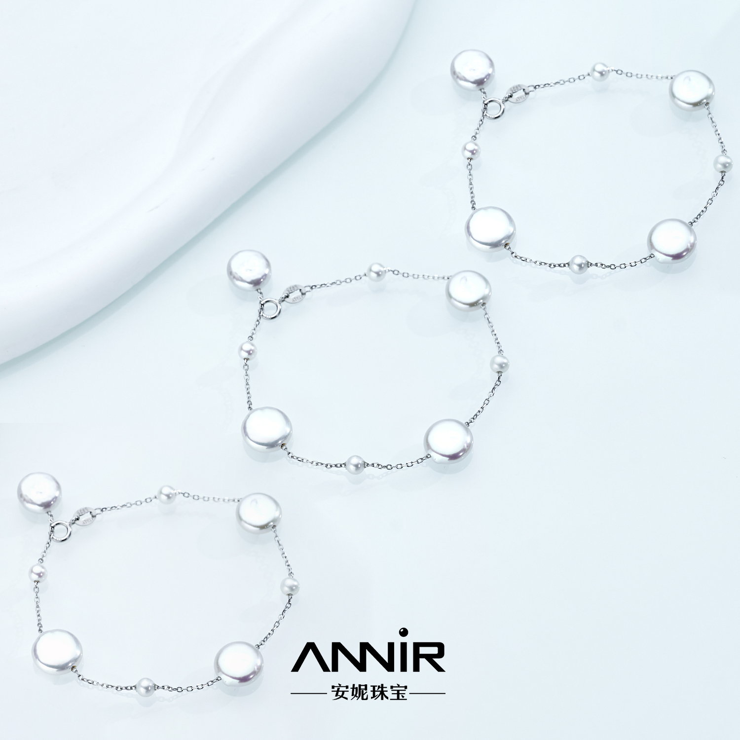 “炫炫”珍珠手链 9-10mm  S925 1841H00DY（多样性发货一）