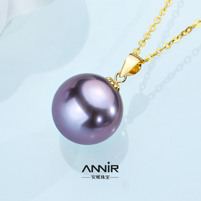 18K金紫珠吊坠12-13mm