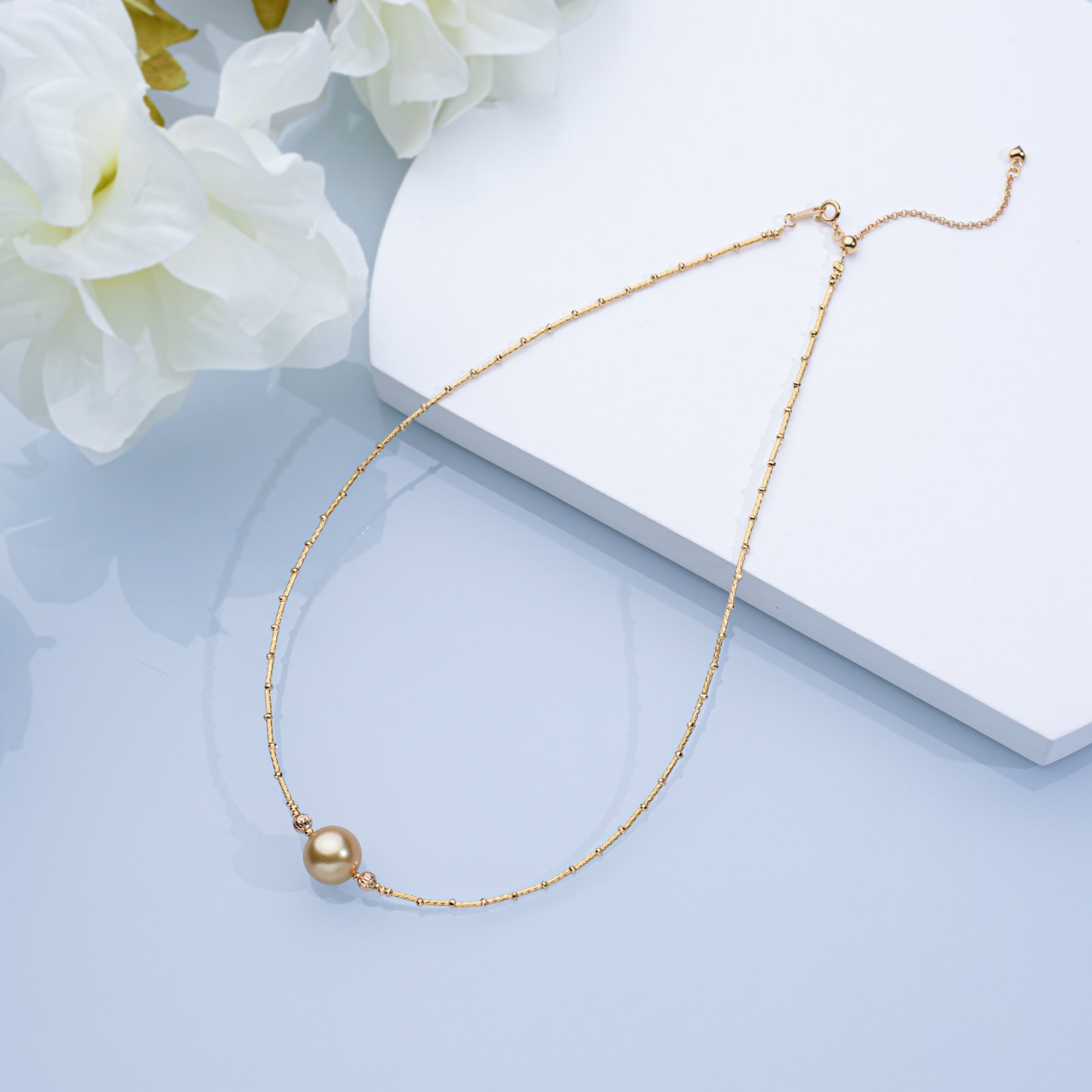 “鎏金”海水南洋金珍珠项链11-12mm 2660H00DY