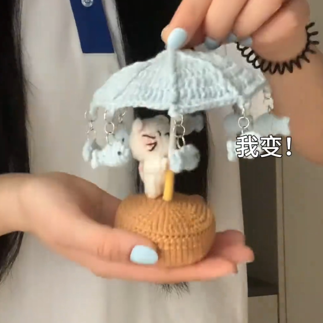 毛线手工编织咪的世界小鱼钩针包