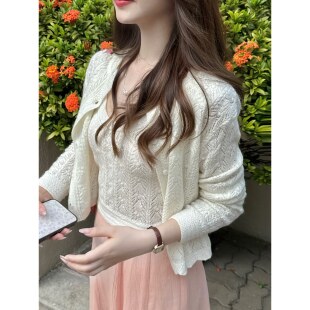 吊带针织套装 张羞羞 美丽奴羊毛马海毛花边开衫 pearl 2026春 Lady