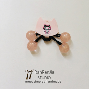 5件包邮 儿童发饰女孩头饰可爱大球球扎辫子橡皮筋绕绕发绳扎马尾