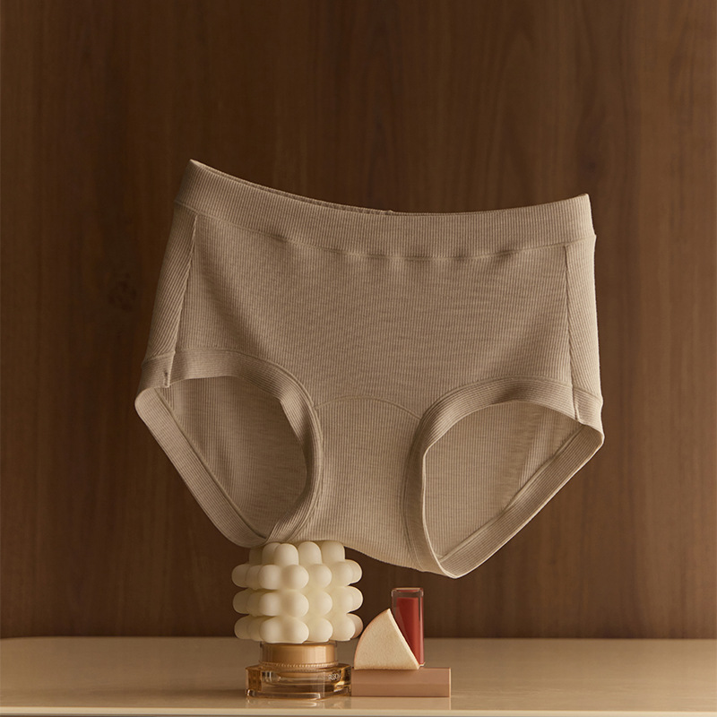Cerotich莫代尔内裤女士裸感舒适纯色防走光三角裤桑蚕丝底裆裤头