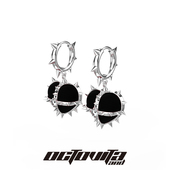 爱心丝绒尖刺耳环 OCTO VITA黑心恶女系列刘忻同款 亚文化暗黑耳钉