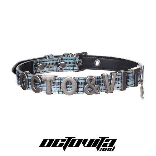 【刘恋同款】OCTO VITA 字母项圈 原创百搭皮带格纹颈链choker