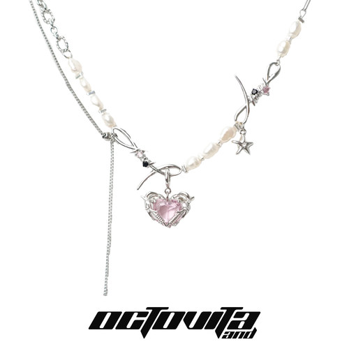 OCTOVITA甜酷粉色项链甜酷