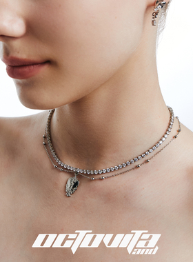 OCTOVITA锆石流苏锁骨链宴会风