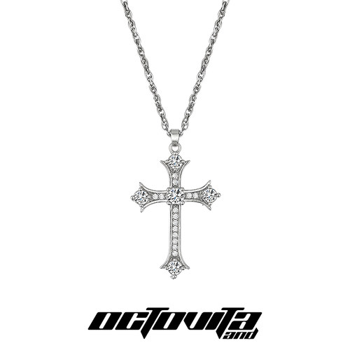 十字架超长流苏爱心锁骨链男女