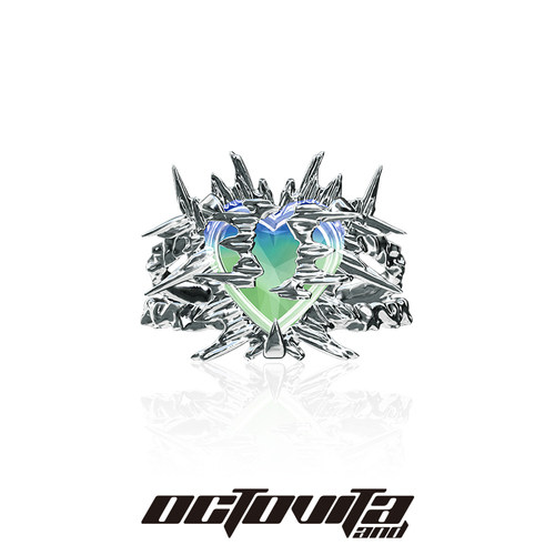 【ONER岳岳同款】暗蚀系列OCTOVITA爱心涟漪戒指个性金属开口戒