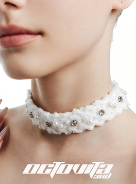 OCTO VITA原创设计choker 捕梦网白色水钻party舞台造型个性项圈
