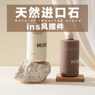 白色石头拍照百搭道具天然石摄影道具ins风装置摆件不规则几何体