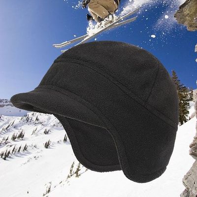 秋冬户外防寒保暖帽子跑步防风小帽短檐包头滑雪护耳帽跨境骑行帽