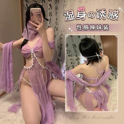 Sense古典网红睡衣透明大码女西域敦煌睡裙古装性感汉服裙cosplay