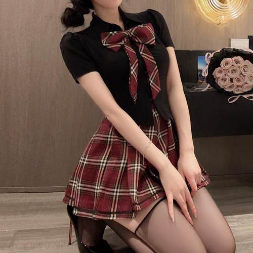 怦然心动学院JK衬衫短裙套装女