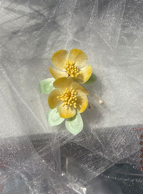 南笙记绒花古风发簪簪子