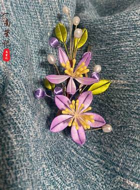精致缠花南笙记蚕丝原创头饰