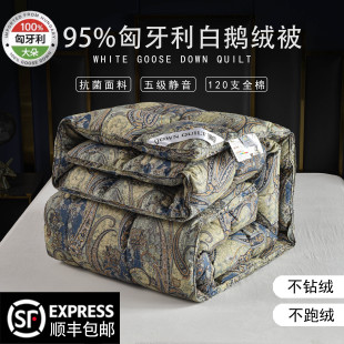 匈牙利羽绒被白鹅绒被秋冬被加厚保暖正品被子被芯【顺丰包邮】