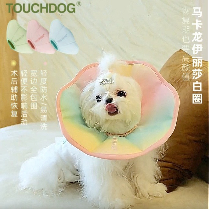 Touchdog它它伊丽莎白圈猫咪狗狗头套脖圈防水软项圈宠物防舔绝育