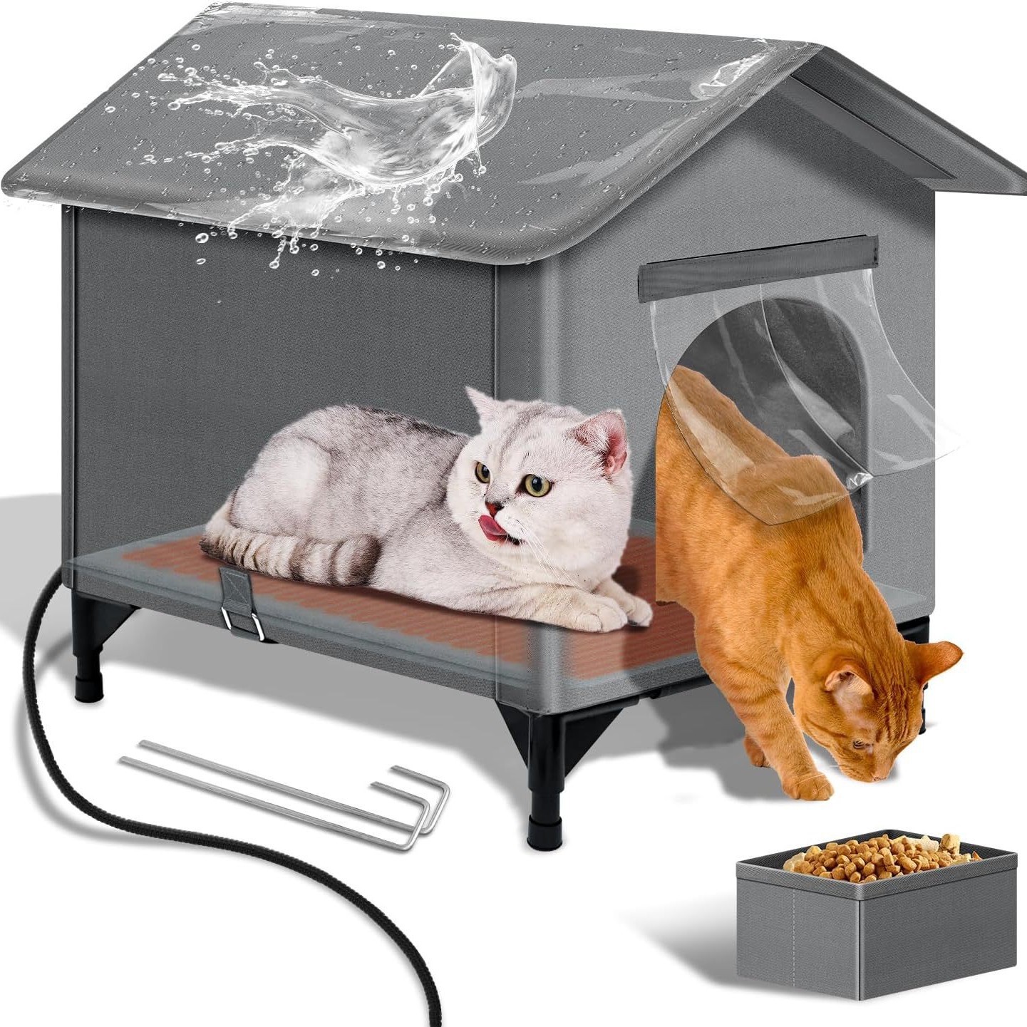 跨境热卖猫窝户外加热保温猫屋可折叠猫笼猫咪产房宠物围栏帐篷