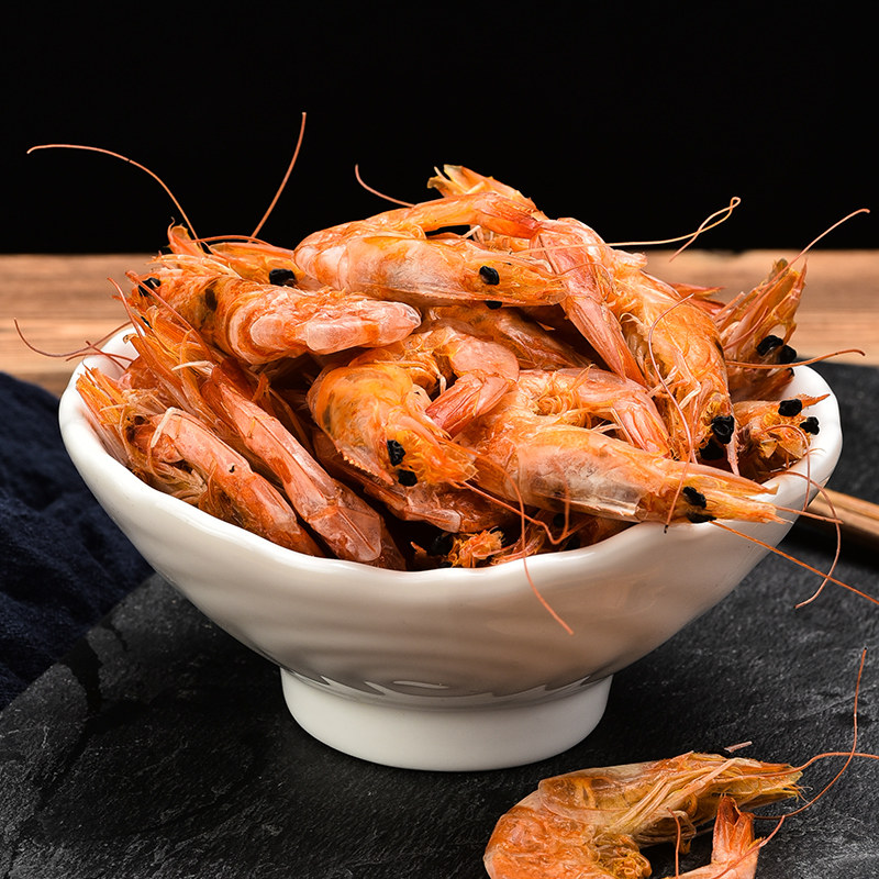 舟山宁波特产炭烤虾干即食干虾碳烤对虾干货海鲜孕妇网红零食250g