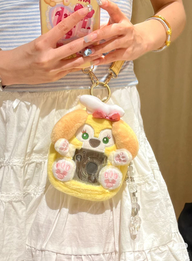 可琦安零钱包挂件钥匙扣可爱CCD卡通斜跨相机包学生卡片收纳包