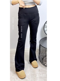 收腹提臀外穿打底裤 宜语析5823冬季 微喇芭比裤 加绒鲨鱼裤 加大码