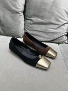 2026春季新款欧洲站先锋名典女鞋欧货真皮方头浅口一脚蹬单鞋潮