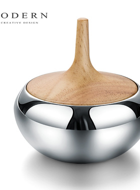 摩登MODERN轻奢不锈钢北欧网红收纳盒糖果罐摆件带盖茶叶储物罐