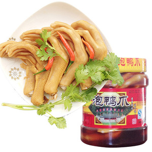 龙岩泡鸭爪3瓶桶罐装福建特产休闲零食酸香辣卤水脚掌小吃