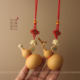 天然葫芦大门对门挂件开口玄关卧室木莲花中国结家居平安挂饰礼品