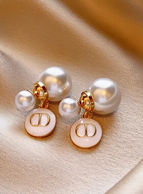 Loga.Py 前后两戴双面珍珠耳环新款爆款耳钉小香风设计感耳饰女夏