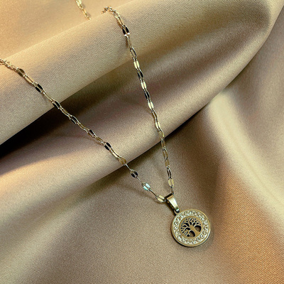 Loga.Py圆环常青树项链