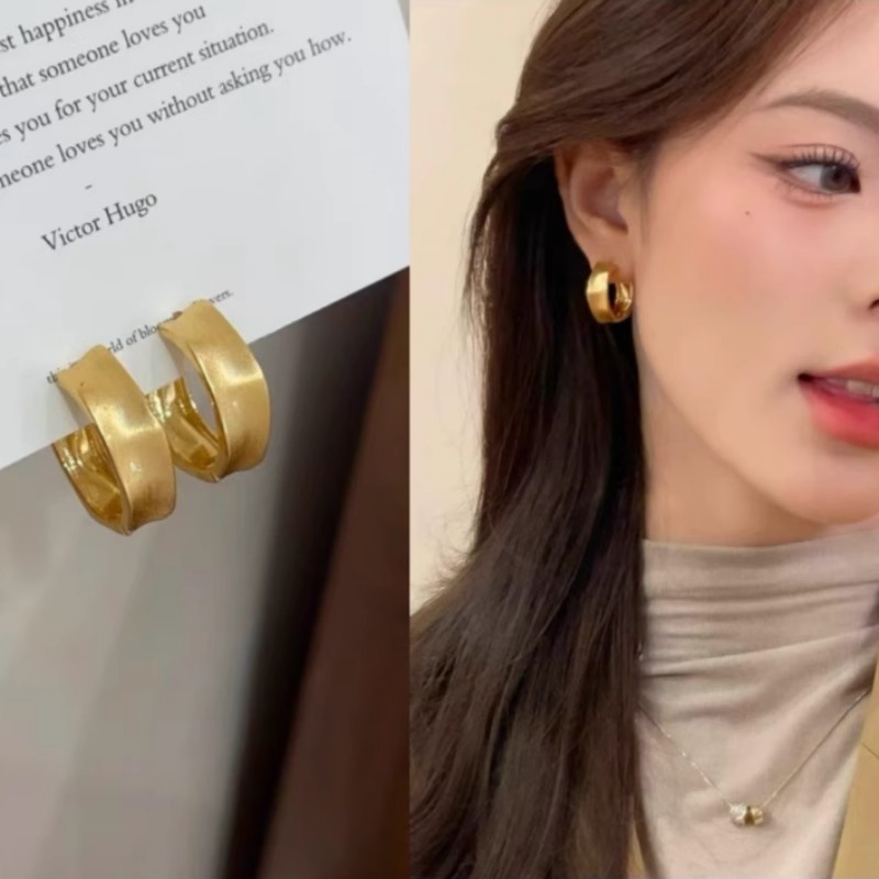 金色不规则耳扣小众设计感