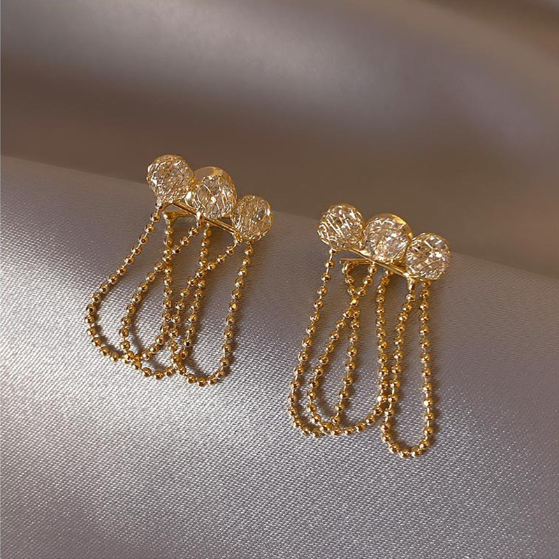 Loga.Py 精致珠链耳饰女~新款时尚ins小众设计独特耳环冷淡风耳钉