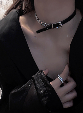 Loga.Py 辣妹风链条拼接项链choker项圈女锁骨链高级颈链脖子配饰