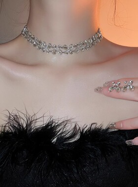 Loga.Py 水钻项链女款项圈choker生日晚礼服新娘婚纱脖颈链装饰品