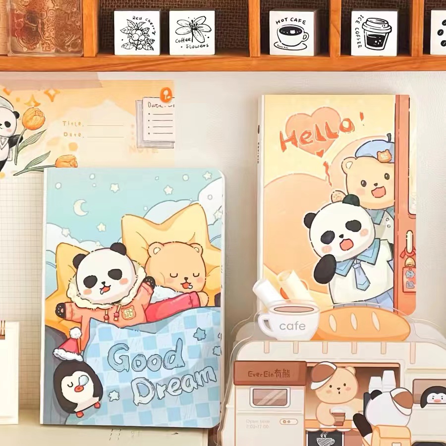 【有熊手账本】A6B6硬壳手帐本恋爱系列方格内页学生笔记本记录本