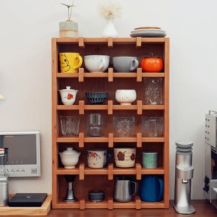 本枝记年 樱桃木实木樱桃木咖啡厅马克杯架置物架展示挂架 杯架