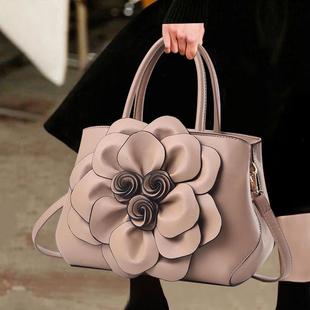 女包2025新款 玫瑰花大容量单肩斜挎包 欧美简约贵气女士手提包时尚