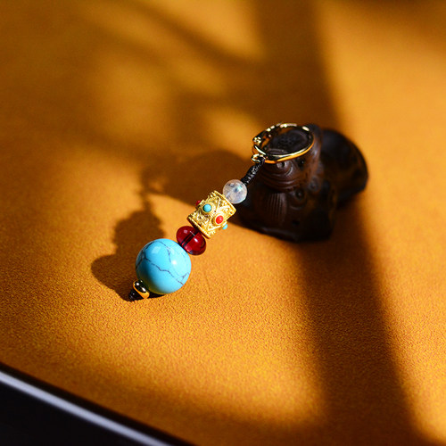 月光石蓝松男女藏式耳环尼泊尔