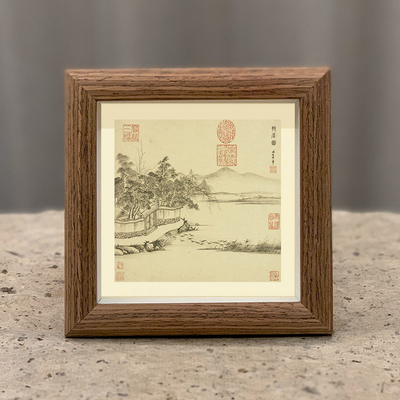 明项圣谟山水图挂画字画摆台