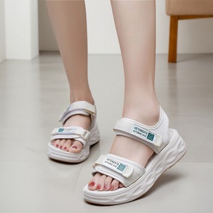 子 软底防滑运动凉鞋 女2025夏季 新款 魔术贴轻便休闲学生百搭沙滩鞋