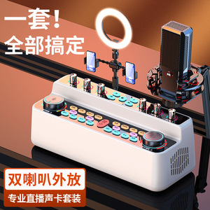 金运S18直播唱歌声卡音箱一体机便携式蓝牙音响室内户外广场舞K歌