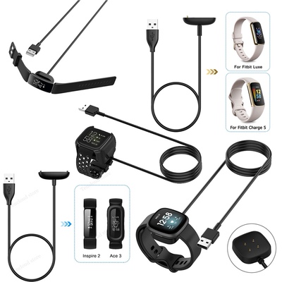 Fitbit charge4/352充电线Luxe数据inspire连接器flex手环versa23