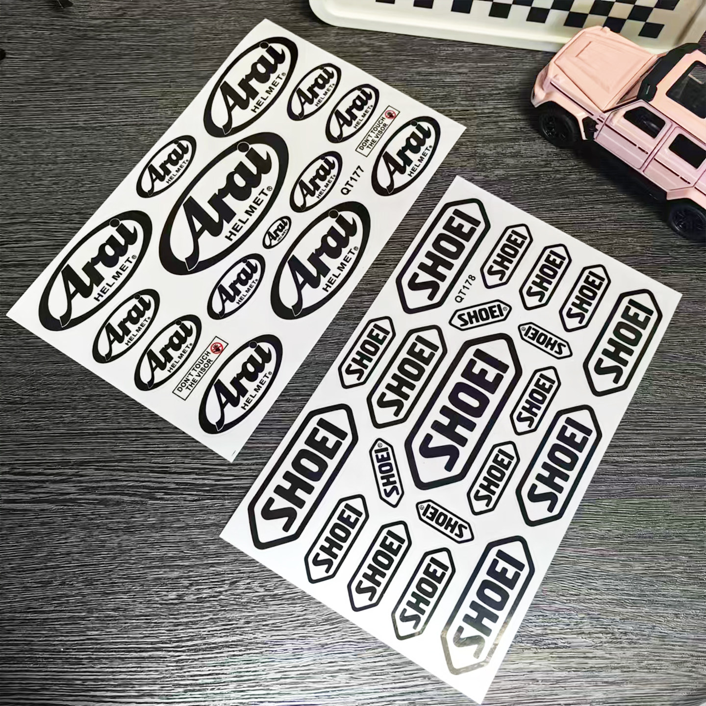 适用SHOEI摩托车头盔贴纸防水防晒Arai全盔镜片反光贴改装logo贴,摩托车/装备/配件,贴纸/贴膜,淘宝优惠券,粉丝福利购,淘宝优惠卷