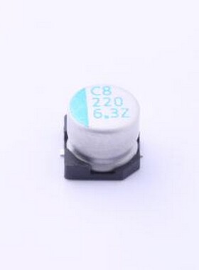 OVZ221M0JTR-0606 固态电容 220uF ±20% 6.3V SMD,D6.3xL5.9mm